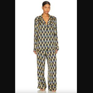 Show Me Your Mumu Classic PJ Set, Champagne Silky, Size Small